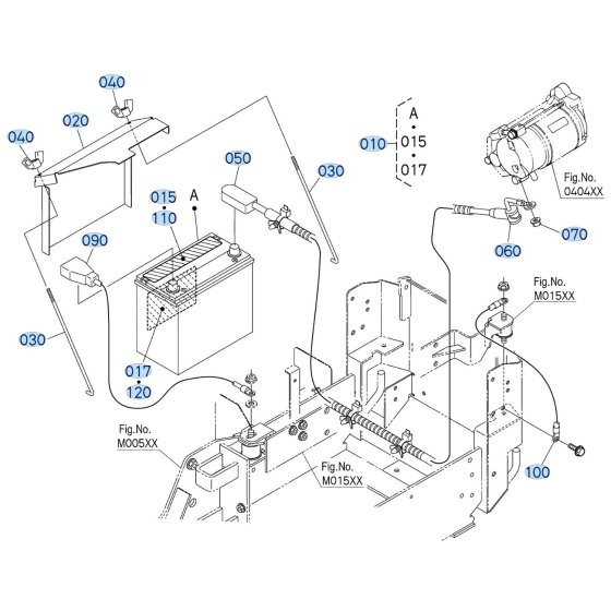 Battery Assembly for Kubota ZD1211-3 Zero-Turn Mower