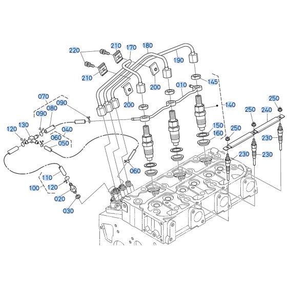 Nozzle Holder Assembly for Kubota ZD1211-3 Zero-Turn Mower