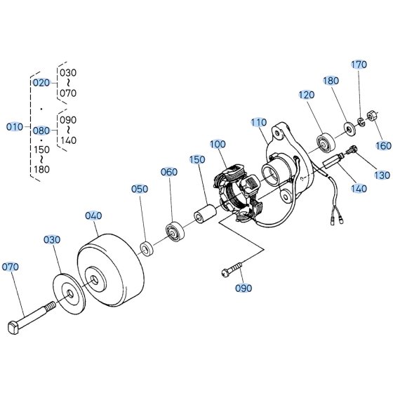 Dynamo Assembly for Kubota ZD1211-3 Zero-Turn Mower