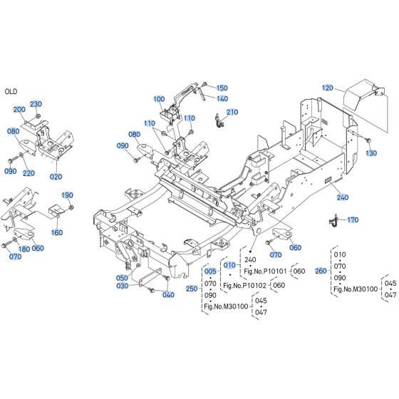 Frame Assembly for Kubota ZD1211-3 Zero-Turn Mower