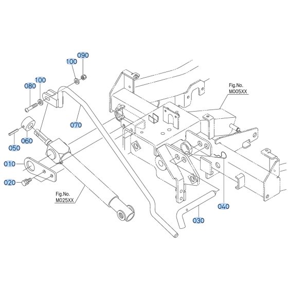 Adjuster Handle Assembly for Kubota ZD1211-3 Zero-Turn Mower