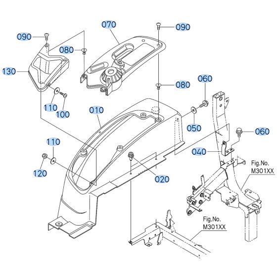 Fender (Right) Assembly for Kubota ZD1211-3 Zero-Turn Mower