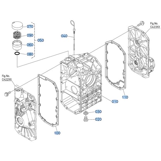 Transmission Case Assembly for Kubota ZD1211-3 Zero-Turn Mower