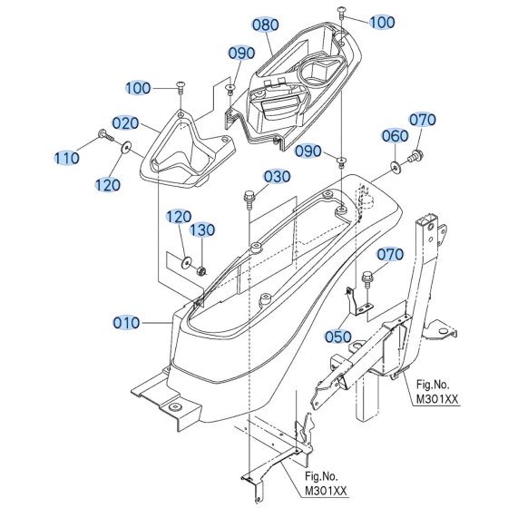Fender (Left) Assembly for Kubota ZD1211-3 Zero-Turn Mower