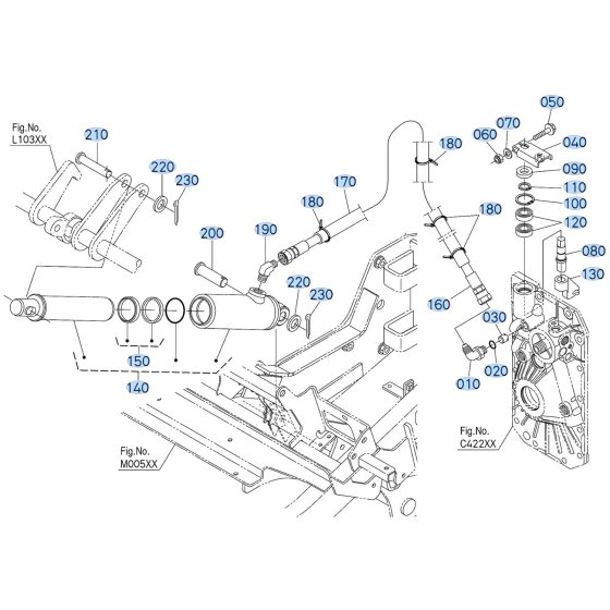 Lift Cylinder Assembly for Kubota ZD1211-3 Zero-Turn Mower