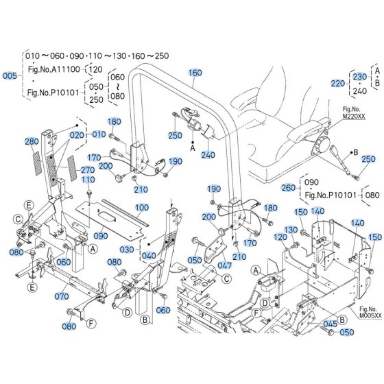 ROPS Assembly for Kubota ZD1211 Zero-Turn Mower