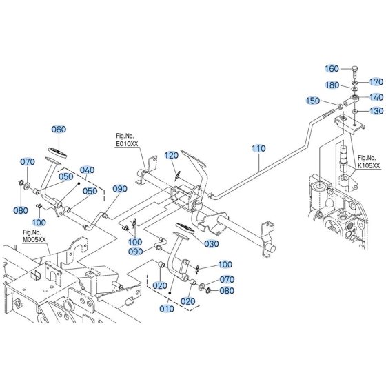 Lift Lever Assembly for Kubota ZD1211 Zero-Turn Mower