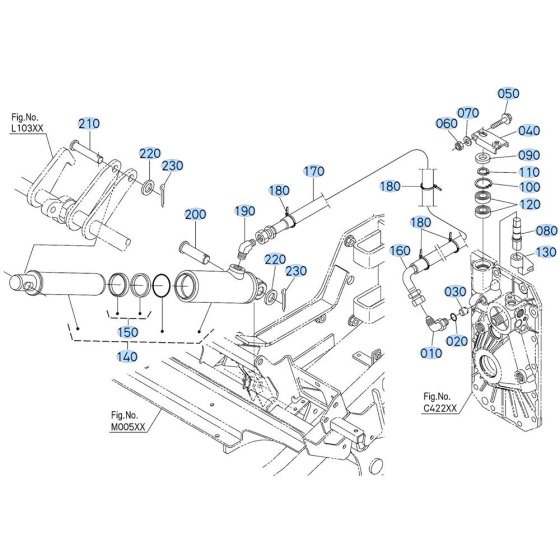 Lift Cylinder Assembly for Kubota ZD1211 Zero-Turn Mower