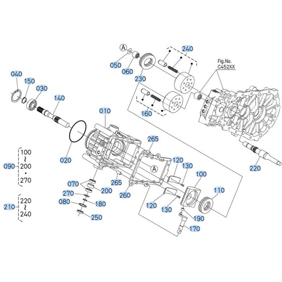 Hydrostatic Transmission Assembly for Kubota ZD1211 Zero-Turn Mower