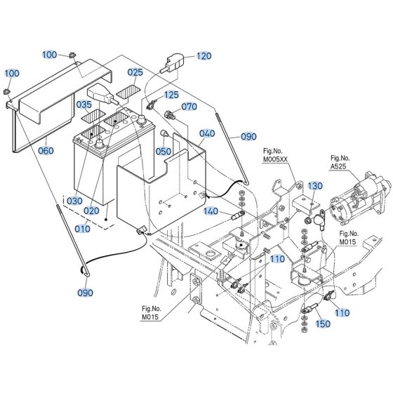 Battery Assembly for Kubota ZD18 Zero-Turn Mower