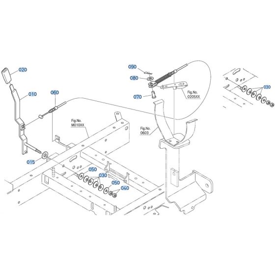 Accelerator Lever Assembly for Kubota ZD18 Zero-Turn Mower