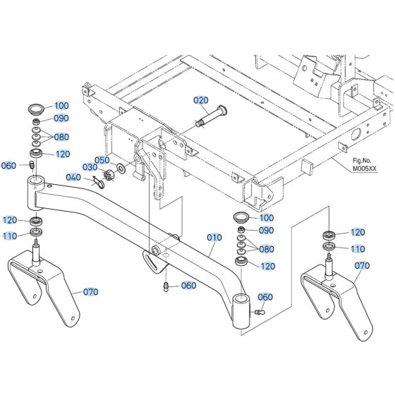 Front Axle Assembly for Kubota ZD18 Zero-Turn Mower