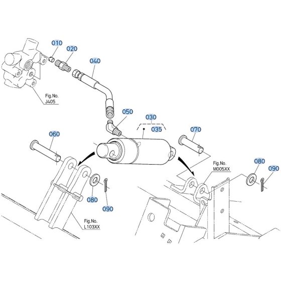 Lift Cylinder Assembly for Kubota ZD18 Zero-Turn Mower