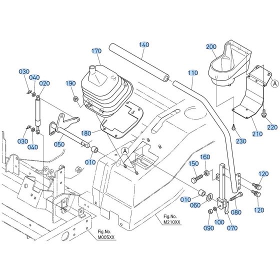 Control Lever (LH) Assembly for Kubota ZD18 Zero-Turn Mower