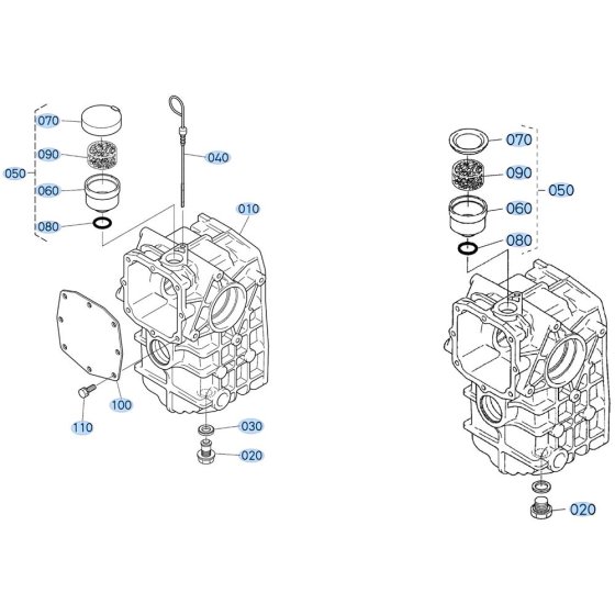 Transmission Case Assembly for Kubota ZD18 Zero-Turn Mower