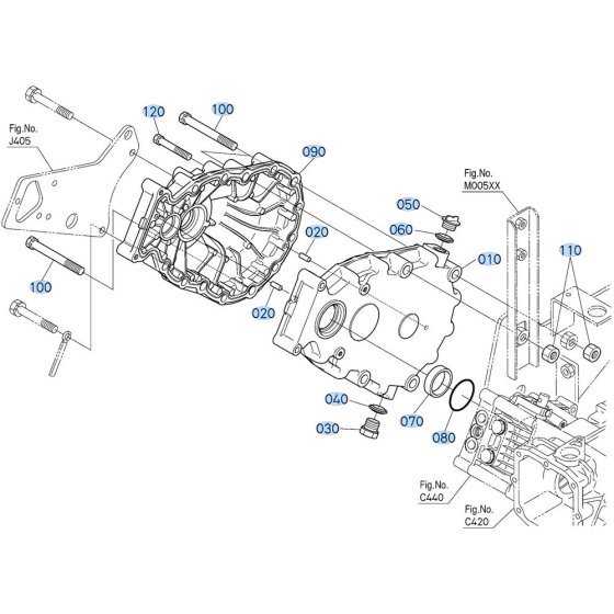 Rear Axle Case (RH) Assembly for Kubota ZD18 Zero-Turn Mower
