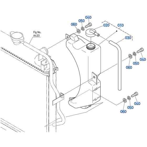 Reserve Tank Assembly for Kubota ZD18 Zero-Turn Mower