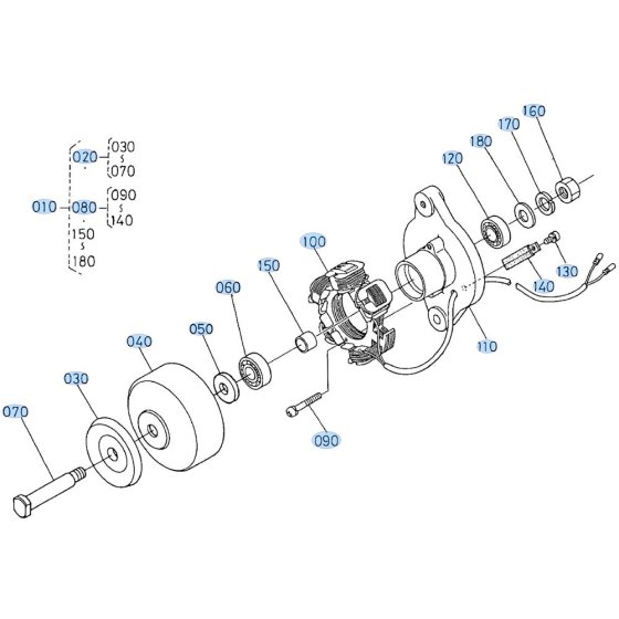Dynamo Assembly for Kubota ZD18 Zero-Turn Mower