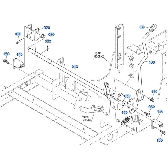 Hand Brake Assembly for Kubota ZD21 Zero-Turn Mower