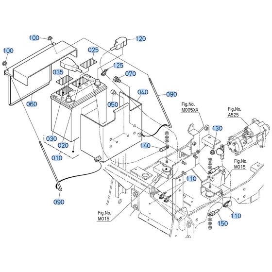 Battery Assembly for Kubota ZD21 Zero-Turn Mower