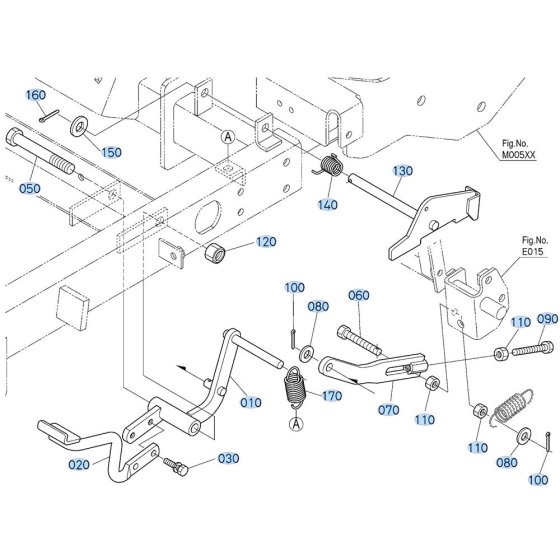 Parking Brake Assembly for Kubota ZD21 Zero-Turn Mower