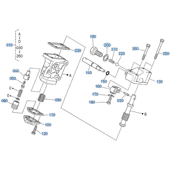 Control Valve Assembly for Kubota ZD21 Zero-Turn Mower