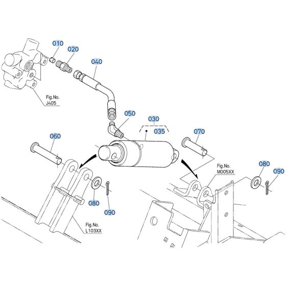 Lift Cylinder Assembly for Kubota ZD21 Zero-Turn Mower