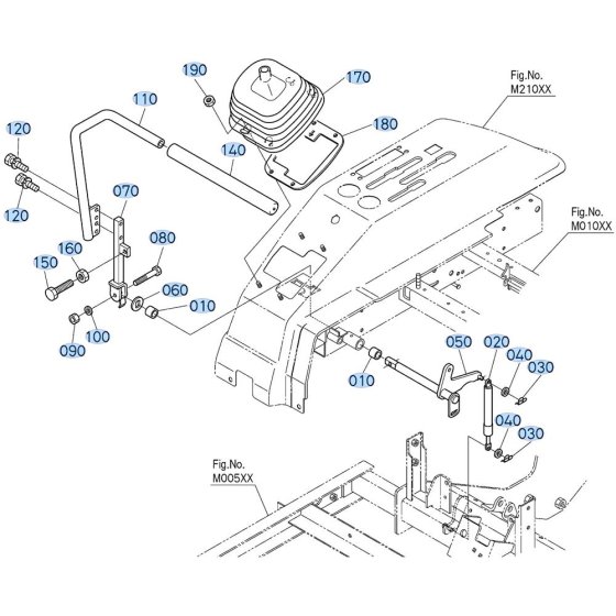 Speed Control Lever (RH) Assembly for Kubota ZD21 Zero-Turn Mower
