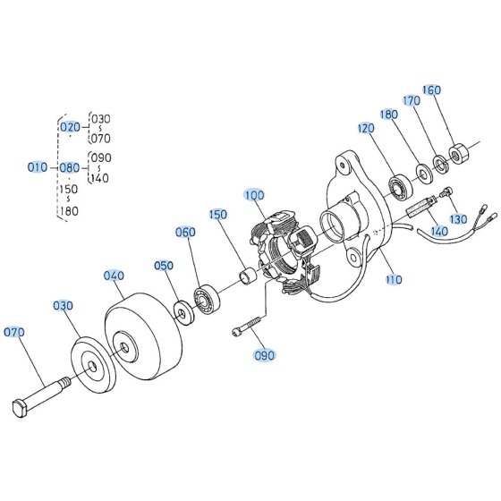 Dynamo Assembly for Kubota ZD21 Zero-Turn Mower