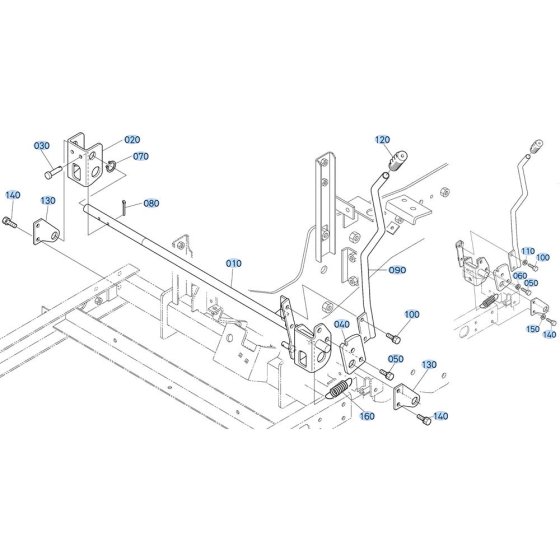 Hand Brake Assembly for Kubota ZD28 Zero-Turn Mower