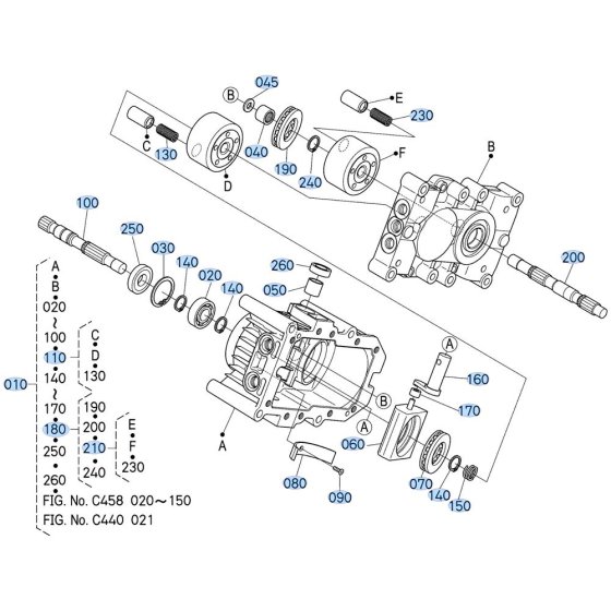 Hydrostatic Transmission Assembly -1 for Kubota ZD28 Zero-Turn Mower
