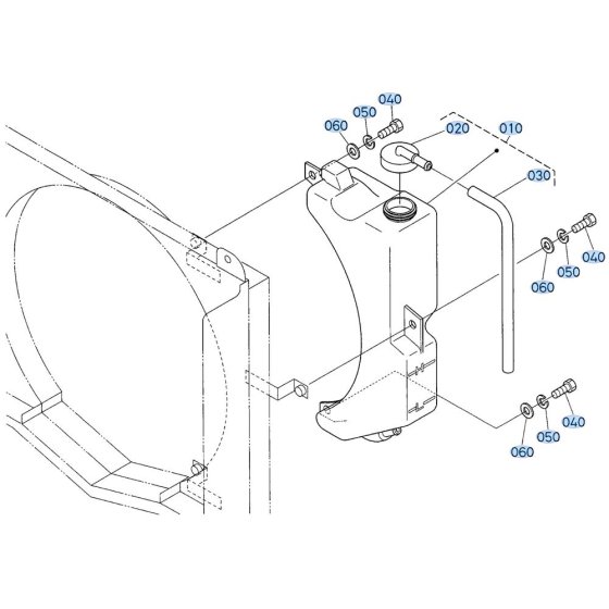 Reserve Water Tank Assembly for Kubota ZD28 Zero-Turn Mower
