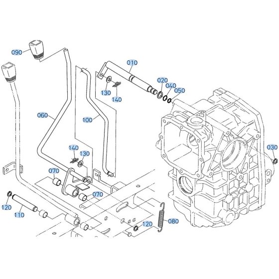Gear Shaft Lever Assembly for Kubota ZD28 Zero-Turn Mower