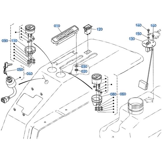 Instrument Panel Assembly for Kubota ZD28 Zero-Turn Mower