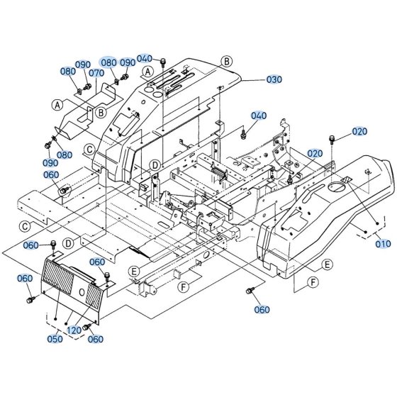 Fender Assembly for Kubota ZD28 Zero-Turn Mower
