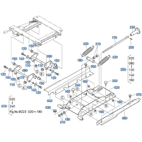 Seat Assembly -1 for Kubota ZD28 Zero-Turn Mower