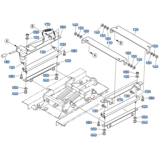 Seat Assembly -2 for Kubota ZD28 Zero-Turn Mower