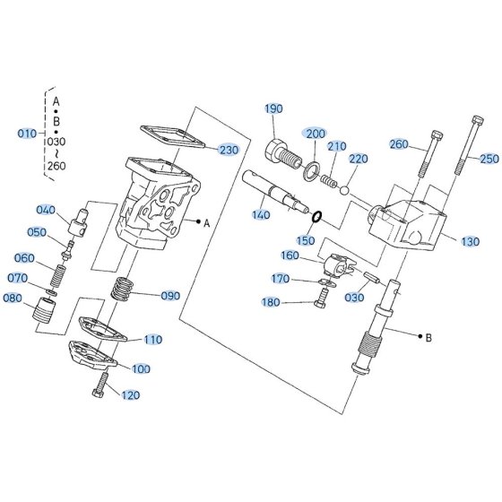 Control Valve Assembly for Kubota ZD28 Zero-Turn Mower