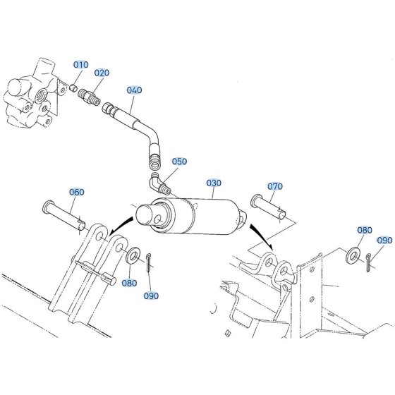 Lift Cylinder Assembly for Kubota ZD28 Zero-Turn Mower