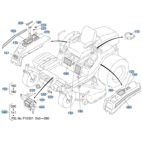 Decals for Kubota ZD28 Zero-Turn Mower
