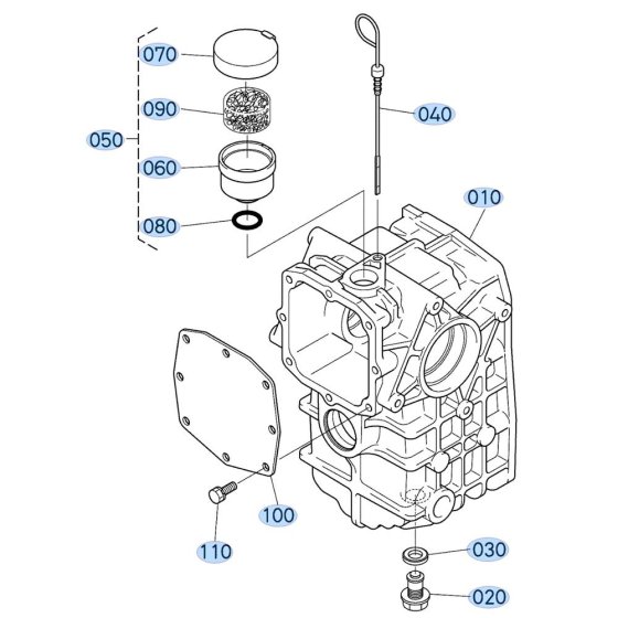 Transmission Case Assembly for Kubota ZD28 Zero-Turn Mower