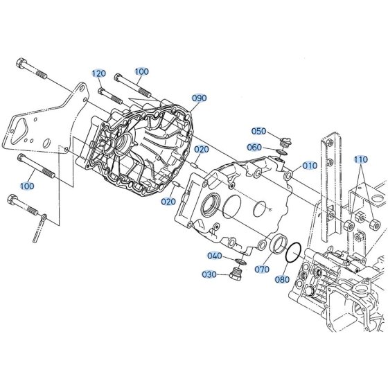 Rear Axle Case (RH) Assembly for Kubota ZD28 Zero-Turn Mower