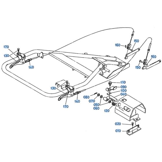 Change Lever Assembly -1 for Kubota AD70 Tiller