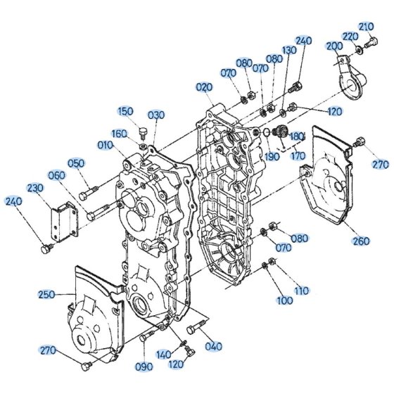 Transmission Case Assembly for Kubota AT55 Tiller