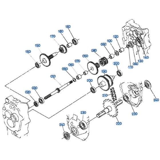 Gear Assembly for Kubota AT55 Tiller