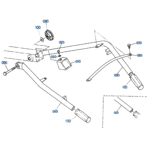 Handle Assembly for Kubota AT55 Tiller