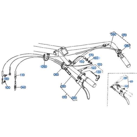 Change Lever Assembly for Kubota AT55 Tiller
