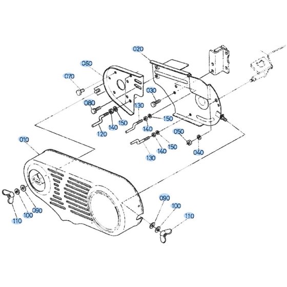Belt Cover Assembly for Kubota AT55 Tiller