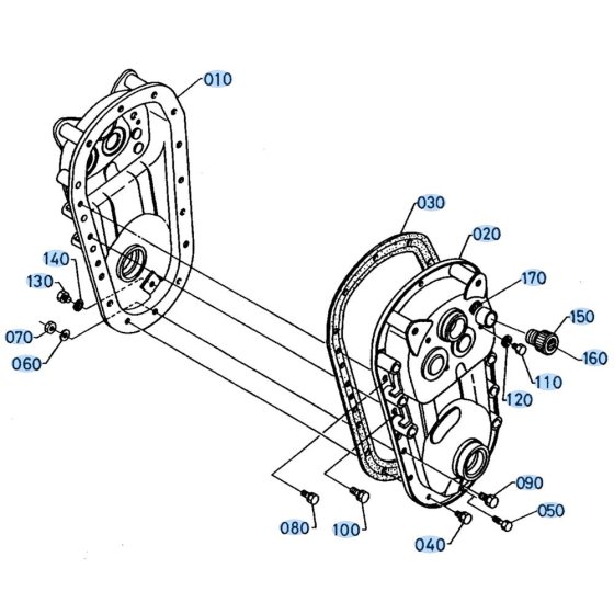 Transmission Case Assembly for Kubota AT60 Tiller