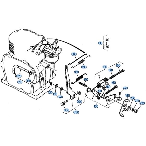 Governor Assembly for Kubota AT60 Tiller